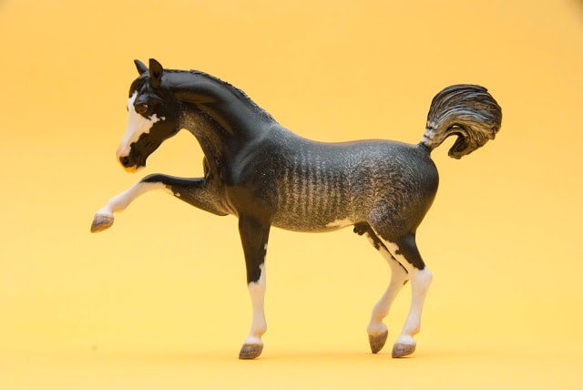 A drastic custom arabian stallion that started life out as a Breyer G4 Andalusian